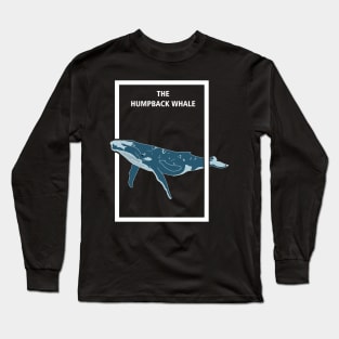 Humpback whale illustration Long Sleeve T-Shirt